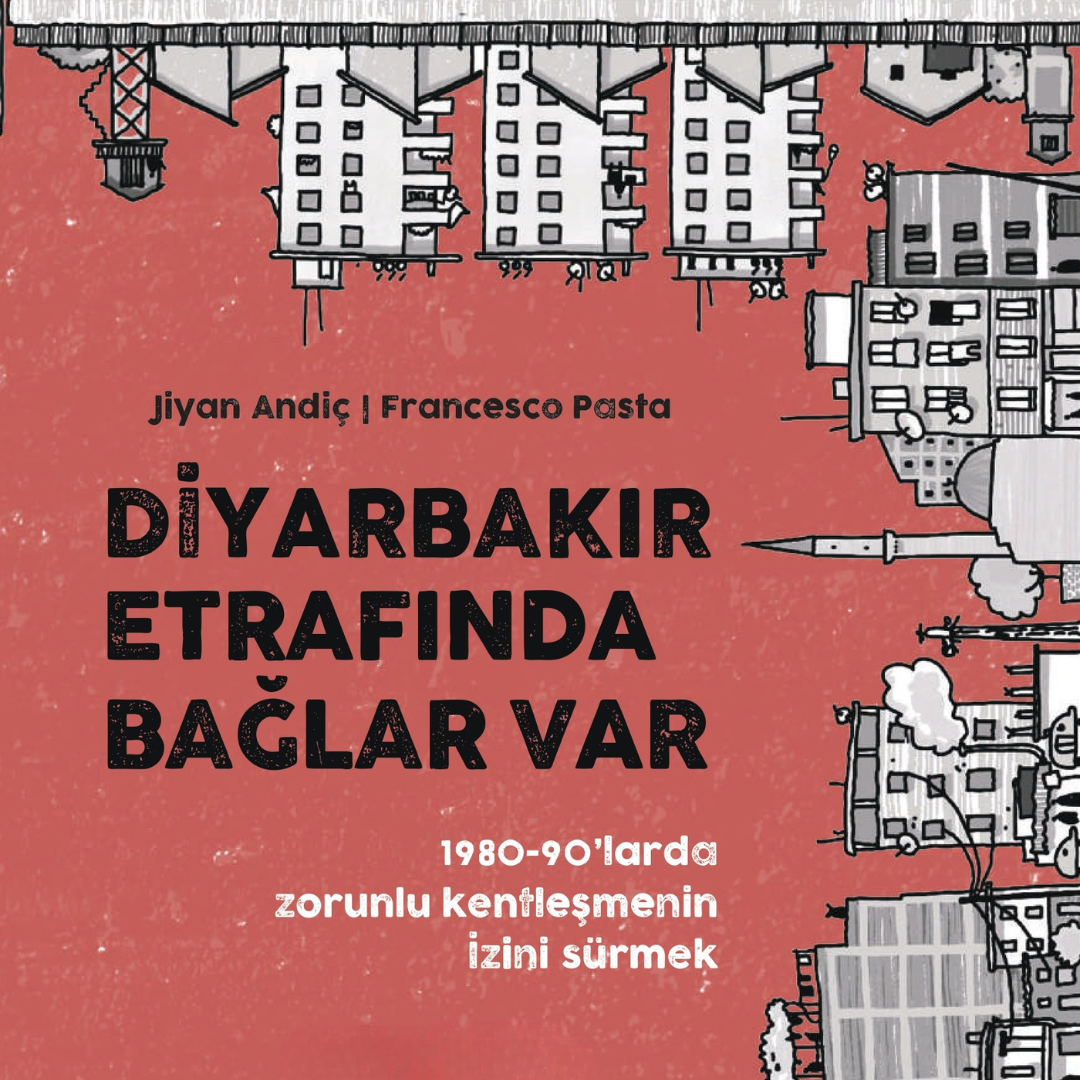 Jiyan Andiç ve Francesco Pasta'nın Hafıza ve Gençlik III. Döneminde yönetmenliğini ve senaryosunu üstlendikleri "Diyarbakır Etrafında Bağlar Var: 1980-90'larda zorunlu kentleşmenin izini sürmek" isimli e-kitap çalışmasının kapak görseli